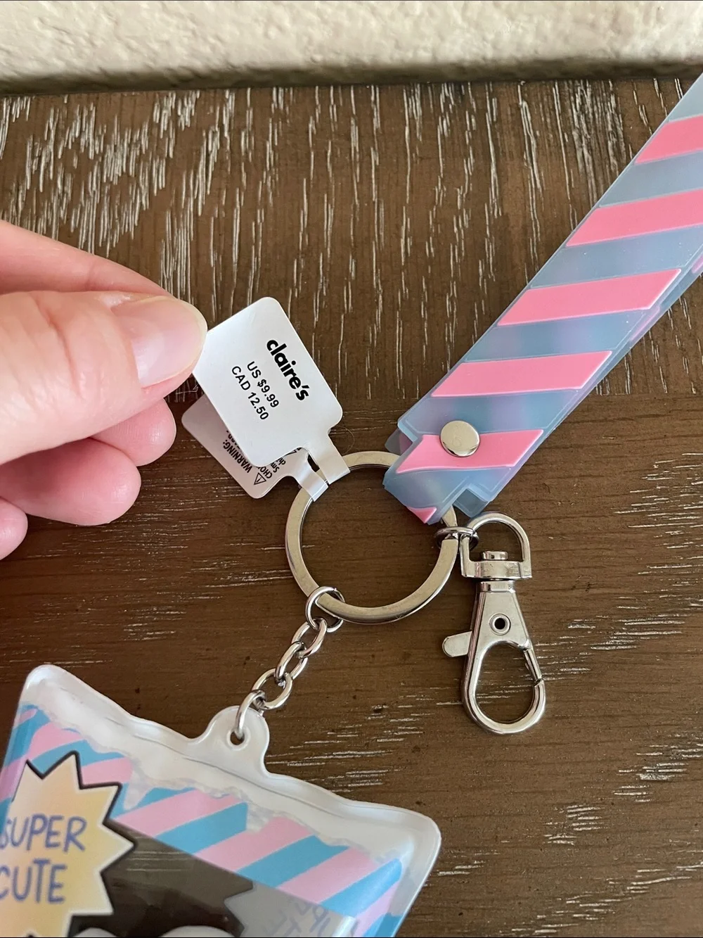 💖 Pick three $15 - Claire's Pink & Blue Panda Snack Bag Keychain Wristlet